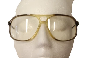 VINTAGE 70’s - 80’s AVIATOR GLASSES, BIFOCAL Rx, AMBER TORTOISE SHELL COLOR - Picture 1 of 12