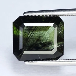 7.75 Ct Extreme Perfect Octagan 12 x 105 MM 100% Natural Green Pakistan Peridot - Picture 1 of 8
