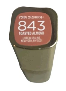 L'Oréal Colour Riche Lipstick 843 Toasted Almond - New - Free Ship - Picture 1 of 1