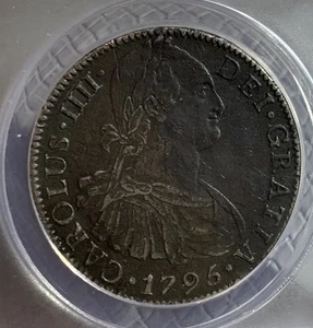 1795 MO FM MEXICO 8 REALES SILVER COIN XF40 ANACS - Picture 1 of 3