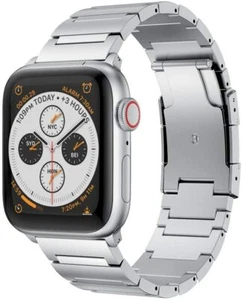 Rabuzi replacement band for Apple Watch 42mm Stainless Steel Metal Silver, NEW - Picture 1 of 4