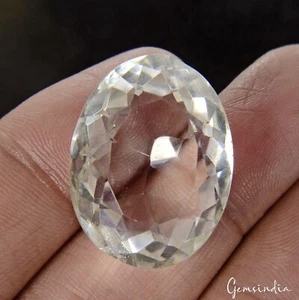 Certified 42+Ct Natural Untreated Crystal Clear White Quartz Oval Rare Huge Gem - Picture 1 of 6