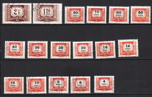 Hongrie Magyar Posta 1958-70 série de 17 timbres-taxe oblitérés/TE3282 - Picture 1 of 1