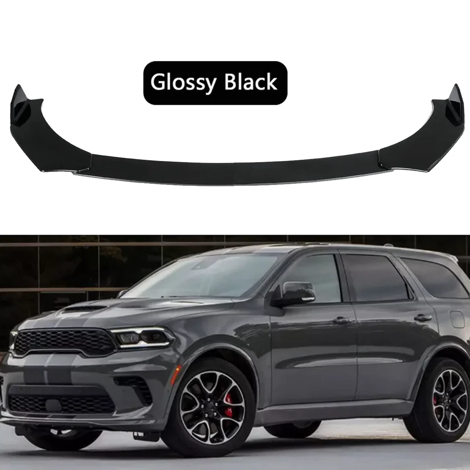 For Dodge Durango 2017-2022 Front Bumper Lip Kit Splitter Spoiler Glossy Black Foto 1 de 4