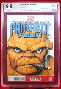 FF #1 PGX 9.8 NM/MT Near Mint - THING Wraparound Sketch Cover by BILLY TACKETT! - Picture 1 of 4