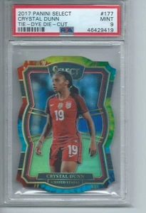 CRYSTAL DUNN 2017-18 PANINI SELECT TIE-DYE PRIZM DIE-CUT /30 PSA 9 MINT POP 1/1 - Picture 1 of 2