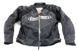 icon contra mens jacket 2XL black liner armor sport riding stunting street zip - Picture 1 of 13