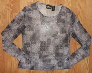 MOTO HARLEY DAVIDSON ORIGINAL ELÁSTICA TALLA GRANDE MUJER MANGA LARGA SUAVE - Imagen 1 de 6