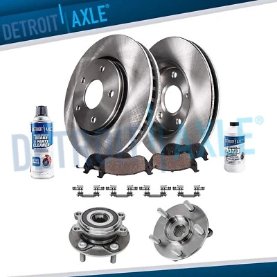 Front Brake Rotors Pads + Wheel Bearing & Hubs for 2014-2018 Mazda 3 Sport CX-3 - Image 1 of 4