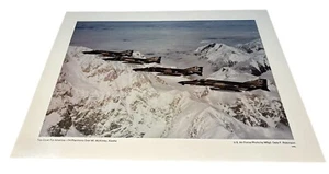 US Air Force F4 Phantoms Over Mt. McKinley Poster 22x17 Vintage Print 340L - Bild 1 von 6