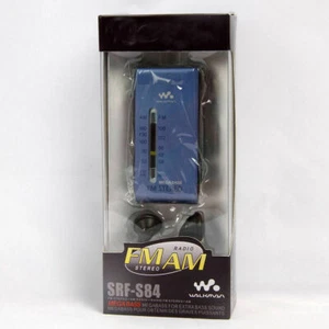New Radio SRF-S84 FM/AM Super Compact Radio Walkman Analogue Tune-Blue - Picture 1 of 2