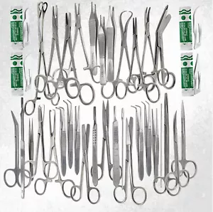 73 Stck. Medizinische chirurgische Instrumente Edelstahl-Kit kommt in einer Tragetasche - Bild 1 von 3
