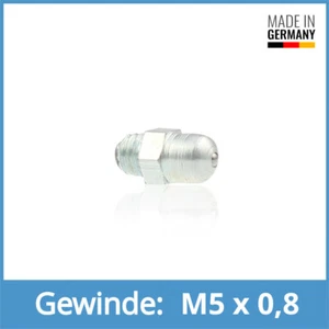 DIN 3402 K1 M5 x 0,8 Stahl verzinkt Kugelschmiernippel Schmiernippel - Picture 1 of 1