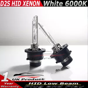 2x D2S Bulbs 35W Xenon Headlight White 6000K Low Beam For Peugeot 607 2000-2010 - Picture 1 of 7