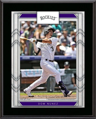 Dom Nunez Colorado Rockies 10.5" x 13" Sublimated Player Plaque Cover