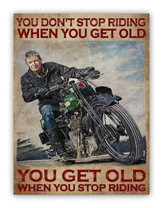 Funny Motorcycle Metal Garage Sign For Shed Workshop - Picture 1 of 2