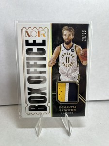 2018-19 Panini Noir Box Office Domantas Sabonis 25/25 Rare 3 Color Patch
