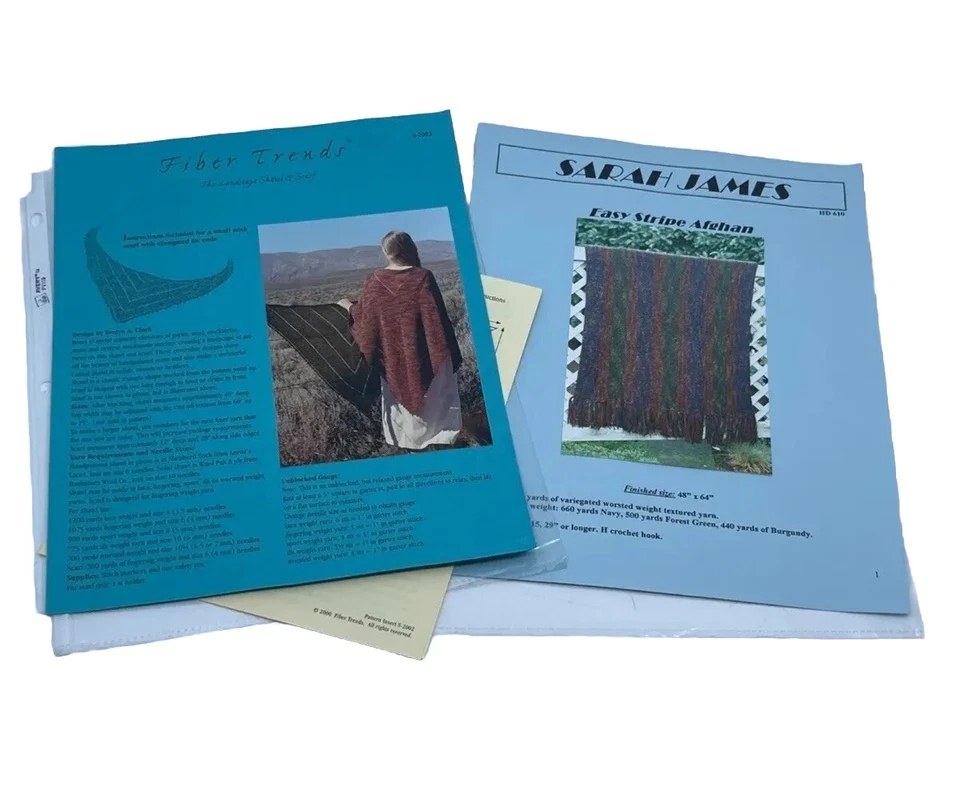 VTG Boutique Artisan Knitting Pattern Landscape Shawl, Neck Scarf & Easy Afghan - Image 1 of 4