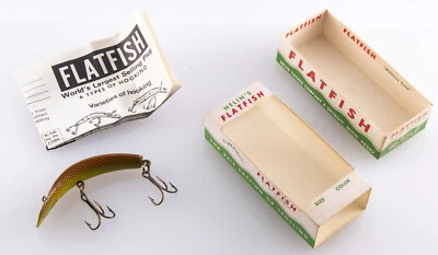Señuelo Helin’s Flatfish U20 SC de colección nuevo stock antiguo paquete original EE. UU. Foto 1 de 4