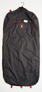 Nuevo Para Hombre Auténtico ZILLI Negro Rojo Gamuza Prenda Día de Viaje Fin de Semana Bolso - Imagen 1 de 7