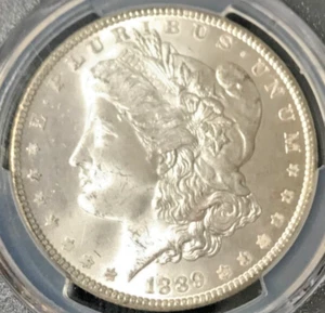 1889 morgan silver dollar pcgs ms64 VERY NICE COIN A 125.00 VALUE! - Picture 1 of 4