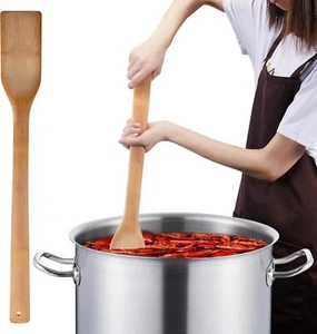 24 Inch Stirring Long Handle Bamboo Spoons Wooden Stir Sticks Extra Wide Kitc... - Picture 1 of 2