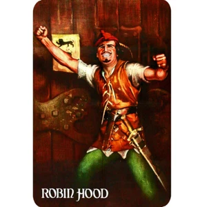 Letrero de metal vintage 8x12 Robin Hood 1922 aventura película puerta aviso despertador hombres - Imagen 1 de 2