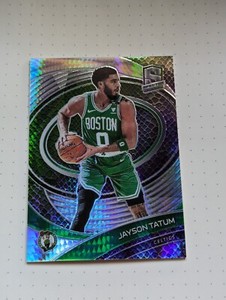2020-21 Panini Spectra Jayson Tatum Green Purple /25 Snake Skin Variation #67...