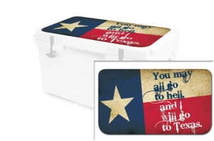 Vinyl Cooler Wrap fits RTIC 45qt | Decal Skin LID - Texas Go To - Picture 1 of 7