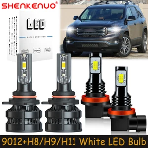 For GMC Acadia 2013-2019 Combo LED Headlights Bulbs High Low Beam Fog Lights Z8 - Picture 1 of 19