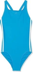 Adidas Girls One Piece Swimsuit Size XL BLUE WHITE HF5917 New W/Tags - Picture 1 of 2