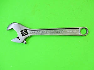 Rare VTG CRESCENT  heavy embossed block CRESCENT crestoloy 8" adjustable wrench - Picture 1 of 12