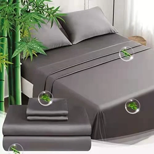 100% Bamboo Sheet Sets, Soft, Cooling & Breathable Bed Sheets - Image 1 of 4