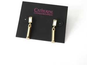 CATHERINE MALANDRINO GOLD STICK DANGLE EARRINGS - Picture 1 of 1