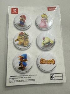 Super Mario RPG Button Set GameStop Pre-Order Exclusive Bonus - Nintendo Switch - Picture 1 of 3
