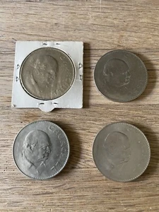 4 Sir Winston Churchill Gedenkkronen 1965 - Bild 1 von 4