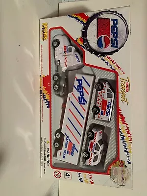 Pepsi Super Transport Die Cast  Transporter And Two Delivery Trucks 1996 NIB  - Image 1 of 4