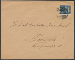Oberschlesien 2 Mark Dienstmarke EF gute Type Kattowitz Tarnowitz geprüft (986) - Bild 1 von 2