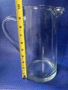 Vintage Klarglas großer Krug mit aufgesetztem Griff und eingeklemmtem Ausguss - Bild 1 von 4