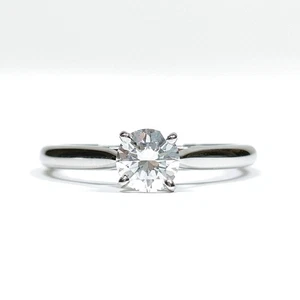 NO TARIFFA Anello Cartier Solitario Diamante Naturale 0,47ct Platino 2333449 - Foto 1 di 10