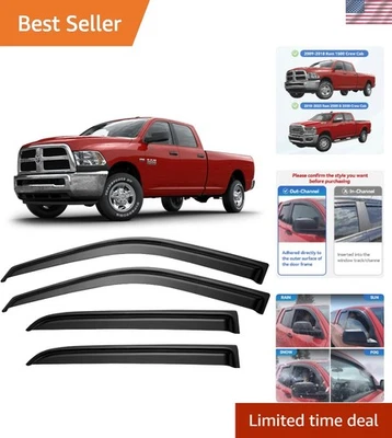 Easy Install Window Rain Guards for 2009-2018 Ram 1500 & 2010-2025 2500/3500 Foto 1 de 4