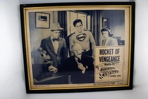 1950 ORIGINAL SIGNED KIRK ALYN SUPERMAN vs ATOM MAN MOVIE LOBBY CARD 7803 rare - Picture 1 of 6