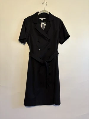 Pendleton Dress Size 10 NWT $269 New Black Belted Double Breasted  - Image 1 of 4