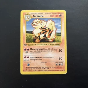 Pokemon Cards: Base Set 1st Edition Uncommon: Arcanine 23/102 - Picture 1 of 2