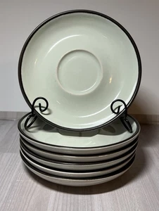 6 platillos Denby Brown Rim England gres 5,75" - Imagen 1 de 10