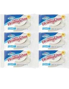 Hostess Jumbo Honey Bun Snack Cakes 4 oz confezione da 6 (Jumbo Iced Bun) - Foto 1 di 1