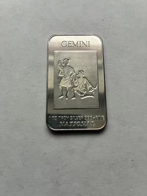 1 Unce Silberbarren - Gemini- - Bild 1 von 2
