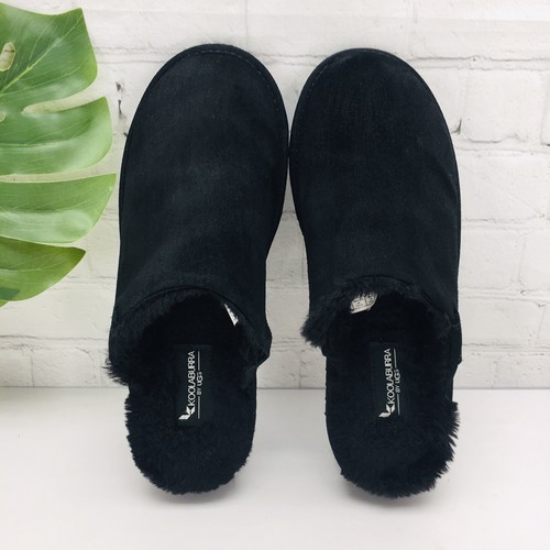 Koolaburra by UGG Ciabatte donna piatte taglia 9 nere scamosciate linea pelliccia sintetica