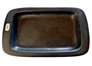 Vintage Haeger USA Pottery 13" Rectangular Black Tray Platter Serving Dish MCM - Picture 1 of 10