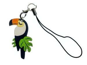 Tucano Ciondolo Cellulare Miniblings Gioiello Uccello Animale Esotico Pappagallo - Zdjęcie 1 z 5